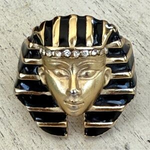 Vintage Erwin Pearl Egyptian Revival King Tut Fashion Ring